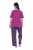 Ulla Popken 850864 3-delige pyjamaset met ruitjes Violet - Pyjama's en Loungewear - 