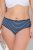Ulla Popken 850966 Gestreepte slips 5-pack Donkerblauw - Slips - 