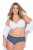 Ulla Popken 850966 Gestreepte slips 5-pack Donkerblauw - Slips - 