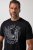 JP1880 851008 T-shirt met borstprint Zwart TALL - TALL T-shirts - Extra lange T-shirts voor heren