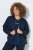 Ulla Popken 851040 Sweatvest met rits Donkerblauw - Sweatshirts - Dames sweatshirts in grote maten