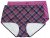Ulla Popken 851071 Geruite slips van biologisch katoen 2-pack Violet - Slips - 