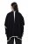 Ulla Popken 851127 Open gebreide poncho met strassrand Zwart - Poncho's & capes - 