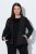 Ulla Popken 851341 Krijtstreep stretch blazer Zwart - Blazers - Damesblazers in grote maten
