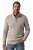 JP1880 851436 Gebreide trui met knoopkraag Notenbruin TALL - TALL sweatshirts - TALL sweatshirts voor lange mannen
