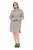 Ulla Popken 851563 Gebreide jurk met lange mouwen Beige - Kleedjes - Jurken in elke maat