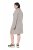 Ulla Popken 851563 Gebreide jurk met lange mouwen Beige - Kleedjes - Jurken in elke maat