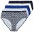 Ulla Popken 851730 Bedrukte slips 5-pack Lichtblauw - Slips - 