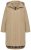 Ulla Popken 851764 Oversized jas met afneembare capuchon Zand - Jassen - Grote maten dames jassen