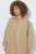Ulla Popken 851764 Oversized jas met afneembare capuchon Zand - Jassen - Grote maten dames jassen