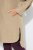 Ulla Popken 851764 Oversized jas met afneembare capuchon Zand - Jassen - Grote maten dames jassen