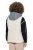 Ulla Popken 851781 Gewatteerd vest met capuchon Gebroken wit - Bodywarmers - 