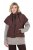 Ulla Popken 851785 Oversized gewatteerd vest met capuchon Bruin - Bodywarmers - 