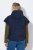 Ulla Popken 851785 Oversized gewatteerd vest met capuchon Donkerblauw - Bodywarmers - 