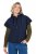 Ulla Popken 851785 Oversized gewatteerd vest met capuchon Donkerblauw - Bodywarmers - 