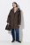 Ulla Popken 851803 Duffelcoat Donkerbruin - Jassen - Grote maten dames jassen