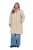 Ulla Popken 851811 Gewatteerde jas Beige - Jassen - Grote maten dames jassen