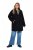 Ulla Popken 851829 Wollen jas Zwart - Jassen - Grote maten dames jassen