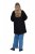 Ulla Popken 851829 Wollen jas Zwart - Jassen - Grote maten dames jassen