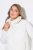 Ulla Popken 851833 Gewatteerd vest met opstaande kraag Gebroken wit - Bodywarmers - 