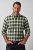 JP1880 851877 Geruit flanellen overhemd met lange mouwen Donkergroen TALL - TALL hemden - Hemden in TALL-lengte