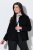 Ulla Popken 852167 Blazer met overhemdkraag Zwart - Blazers - Damesblazers in grote maten