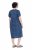Ulla Popken 852214 Gestreepte midi-jurk Donkerblauw - Midi jurken - Midi-jurken in grote maten