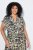 Ulla Popken 852257 Bedrukte maxi-jurk Taupe - Maxi jurken - Grote maten maxi jurken