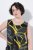 Ulla Popken 852329 Gestreepte jersey jurk Olijfgroen - Jersey jurken - 