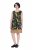Ulla Popken 852329 Gestreepte jersey jurk Olijfgroen - Jersey jurken - 