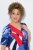 Ulla Popken 852394 Midi-jurk met korte mouwen en V-hals Donkerblauw - Midi jurken - Midi-jurken in grote maten