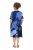 Ulla Popken 852394 Midi-jurk met korte mouwen en V-hals Donkerblauw - Midi jurken - Midi-jurken in grote maten