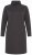 Ulla Popken 852456 Sweatjurk met col Donkerbruin - Sweatjurken - 