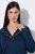Ulla Popken 852573 Pyjama met overhemdkraag Donkerblauw - Pyjama's en Loungewear - 