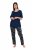 Ulla Popken 852577 Pyjama met print Donkerblauw - Pyjama's en Loungewear - 