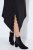 Ulla Popken 852636 Wikkeljurk Zwart - Jersey jurken - 