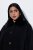 Ulla Popken 852644 Capejas met rand van nepbont Zwart - Poncho's & capes - 