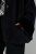 Ulla Popken 852644 Capejas met rand van nepbont Zwart - Poncho's & capes - 