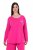 Ulla Popken 852747 Pyjamatop met lange mouwen Roze - Pyjama's en Loungewear - 