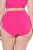 Ulla Popken 852761 Gestreepte slips met hoge taille 5-pack Petrol - Slips - 