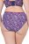 Ulla Popken 852935 Gebloemde slips 5-pack Koningsblauw - Slips - 