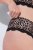 Ulla Popken 853106 Strings met dierenprint Zwart - Slips - 