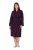 Ulla Popken 853168 Badstof badjas met dierenprint Pruim - Ochtendjassen & badjassen - 