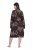 Ulla Popken 853204 Gebloemde badjas Bruin - Ochtendjassen & badjassen - 