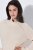 Ulla Popken 853504 Gebreide jurk met lange mouwen en col Gebroken wit - Gebreide jurken - 