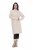 Ulla Popken 853504 Gebreide jurk met lange mouwen en col Gebroken wit - Gebreide jurken - 