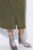 Ulla Popken 853510 Midi-jurk met zakken Kaki - Midi jurken - Midi-jurken in grote maten