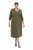 Ulla Popken 853510 Midi-jurk met zakken Kaki - Midi jurken - Midi-jurken in grote maten