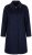 Ulla Popken 853646 Wollen jas met overhemdkraag Donkerblauw - Jassen - Grote maten dames jassen