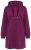 Ulla Popken 853652 Sweatjurk met lange mouwen en capuchon Bessenrood - Kleedjes - Jurken in elke maat